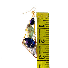 Load image into Gallery viewer, #E2A Dramatic Long Crystal Triangular Earrings