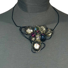Load image into Gallery viewer, #N9D Crystal Floral Statement Choker