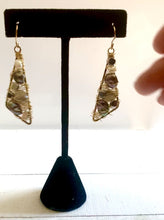 Load and play video in Gallery viewer, #E2A Dramatic Long Crystal Triangular Earrings
