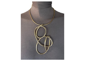 #N9 U Swirly Aluminum Necklace