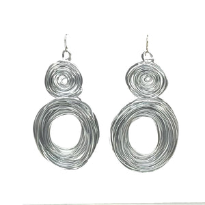 #E5B Large Aluminum Double Hoops