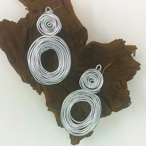 #E5B Large Aluminum Double Hoops