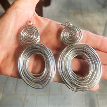 Load image into Gallery viewer, #E5B Large Aluminum Double Hoops
