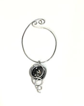 Load image into Gallery viewer, #N9 W Statement Aluminum and Crystal Necklace
